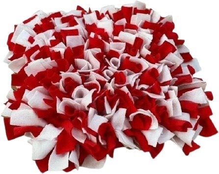 Sniffing rug Red and white Size: O 30cm - round - Snuffle Mat - Main image