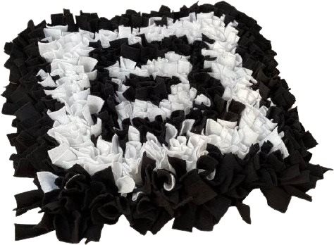 Čmuchacíkoberečky.cz Sniffing rug BLACK AND WHITE TERC Size: 30x30cm - Snuffle Mat - Main image