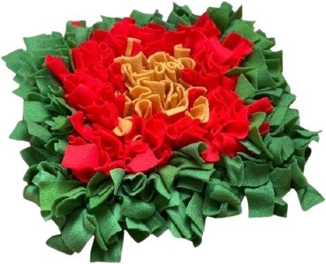 Čmuchacíkoberečky.cz Sniffing rug COLOURED TERC YELLOW-RED-GREEN Size: 30x30cm - Snuffle Mat - Main image