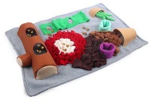AFP Sniffing rug with stuffed animal 76cm - Snuffle Mat - Main image