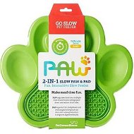 PetDreamHouse Interaktivní miska proti hltání Paw s lízací podložkou zelená 36cm - Miska pro psy