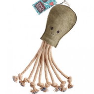 Green & Wild's Extra durable cowhide and jute octopus Olivia, with sound - 40 cm - Dog Toy