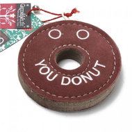 Green & Wild's Extra durable Derek cowhide and jute doughnut - 15,5 cm - Dog Toy