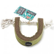 Green & Wild's Extra Durable Cowhide and Jute Horseshoe - 15 cm - Dog Toy