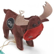 Green & Wild's Extra Durable Reindeer Rudy made of cowhide and jute - 17 cm - Dog Toy