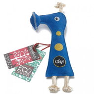 Green & Wild's Extra Durable Cowhide and Jute Ufon Bob - 30 cm - Dog Toy