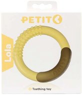 EBI PETIT LOLA Kousátko pro štěňata a dospělé psy malých plemen žlutý kroužek 10×10cm - Dog Toy