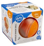 DUVO+ Hrkajúca lopta oranžová 7,5 × 7,5 × 7,5 cm s otvorom na maškrty - Hračka pre psov