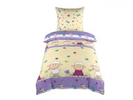 DADKA Povlečení do postýlky, bavlna 90 × 130 cm, 45 × 60 cm, Ovečky velké fialové - Bed Linen