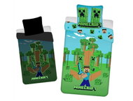 Jerry Fabrics Povlečení se svítícím efektem 140 × 200 cm, 70 × 90 cm, Minecraft Jungle Fight - Bed Linen