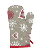 Forbyt Christmas kitchen mitt with heart, 18 × 28 cm - Oven Mitt