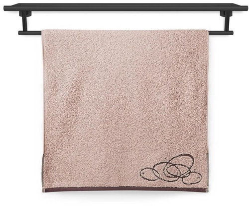 Veba Osuška Nora elipsy 70 × 140 cm pudrová - Bath Towel - Main image