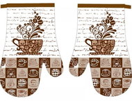 Praktik Kitchen mitt 2 pcs Coffee bean 18×27 cm - Oven Mitt