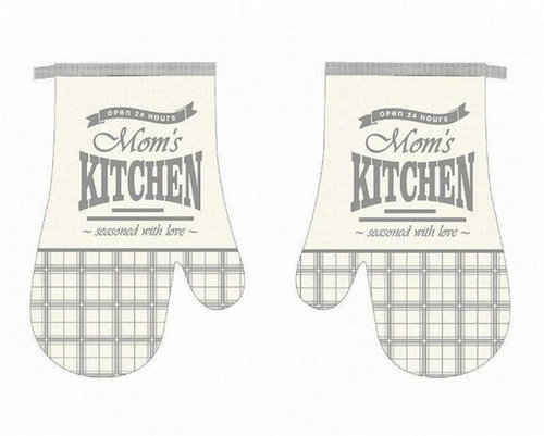 Praktik Kitchen mitt 2 pcs Mom´s kitchen grey 18×27 cm - Oven Mitt - Main image