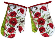 Praktik Kitchen mitt 2 pcs Wolf poppies 18×27 cm - Oven Mitt