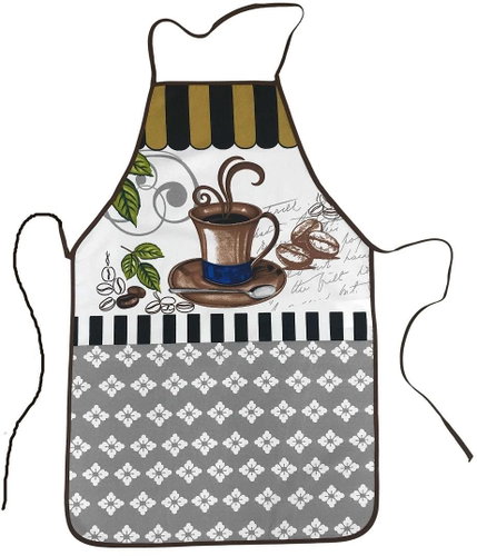 Praktik Kitchen apron Kafe blue-brown 50×76 cm - Apron - Main image