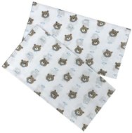 PREM INTERNATIONAL Bamboo diaper 70×70 cm - Bear with glasses blue (pack of 5) - Cloth Nappies