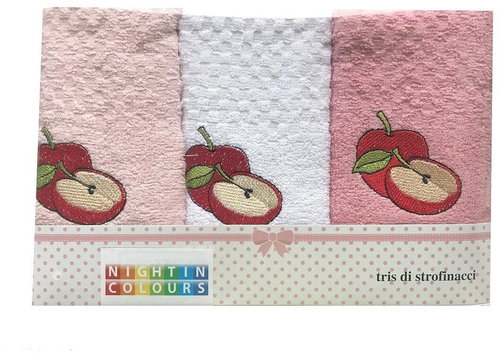 Bade Home Gift set of cloths Apple red - 3 pcs - Kitchen Towel - Main image
