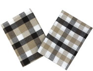 Dadka Waffle towels Waffle 48×68 cm brown-white 2 pcs - Kitchen Towel