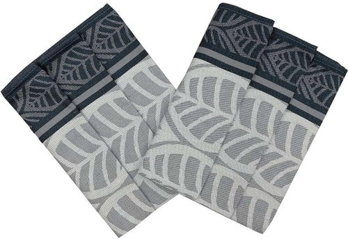 Svitap sleepwell Towel Ba extra absorbent Leaves grey - 3 pcs - Kitchen Towel - Main image