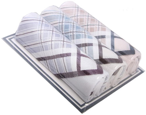 ETEX s. r. o. Men's handkerchiefs M14 light gift box - 3pcs - Handkerchief  - Main image