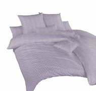 Dadka Linen cotton Stripes purple 140 × 200, 70 × 90 cm - Bed Linen