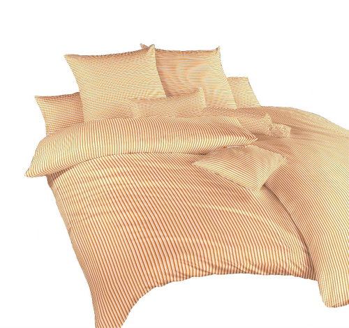 Dadka Linen cotton Stripes orange 140 × 200, 70 × 90 cm - Bed Linen - Main image