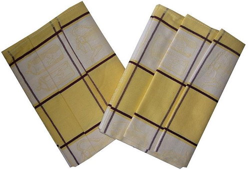 Svitap sleepwell Tea towel extra absorbent 50×70 cm Tea set yellow 3 pcs - Kitchen Towel - Main image