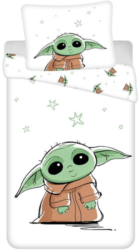 Jerry Fabrics Bedding Star Wars Baby Yoda 140 × 200, 70 × 90 cm - Children's Bedding - Main image
