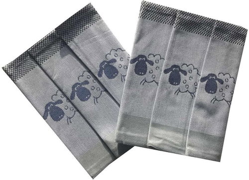 Svitap sleepwell Extra absorbent towel 50×70 cm Sheep cube blue 3 pcs - Kitchen Towel - Main image