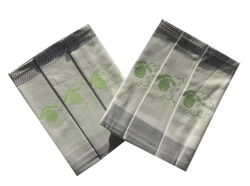Svitap sleepwell Towel extra absorbent 50×70 cm Sheep cube green 3 pcs - Kitchen Towel - Main image
