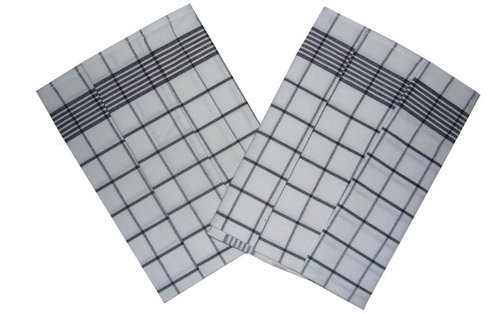 Svitap sleepwell Towel Negative Egyptian cotton 50×70 cm white/black 3 pcs - Kitchen Towel - Main image