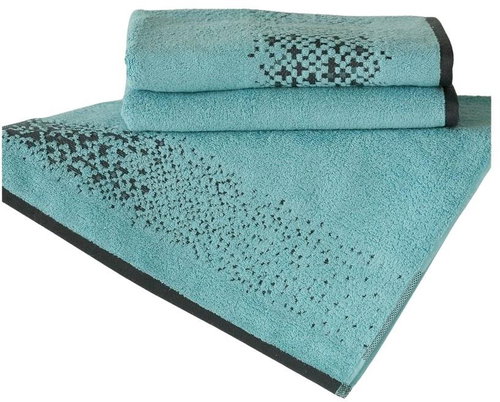 Veba Towel Terry 018 Grain 50×100 cm green-blue 5363 - Towel - Main image