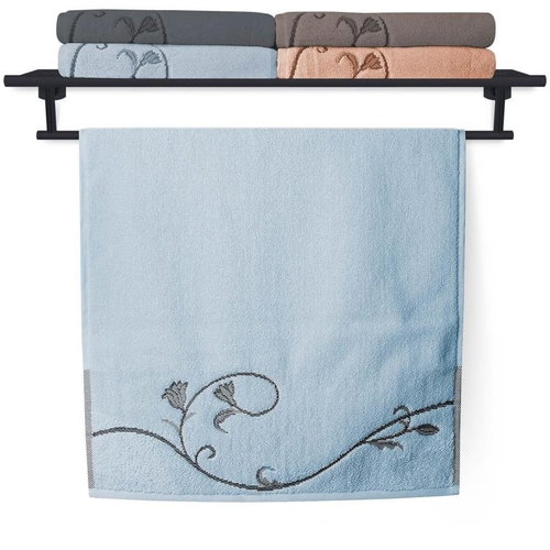 Veba Towel Terry Floral Dance 036 grey 50×100 cm - Towel - Main image