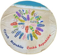 Jahu Beach towel circle Flip flops w.150 cm - Bath Towel