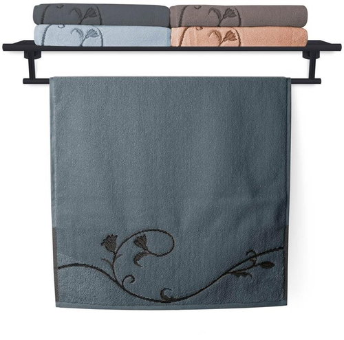Veba Osuška Terry Floral Dance 036 šedá 70×140 cm - Bath Towel - Main image