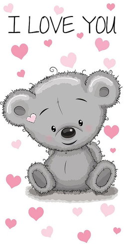 Jerry Fabrics Teddy Bear towel 70×140 cm - Children's Bath Towel - Main image