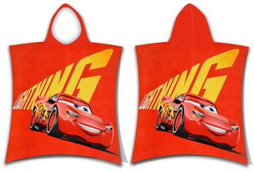 Jerry Fabrics Poncho Cars "McQueen" 50×115 cm - Children's Bath Towel - Main image