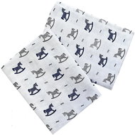 PREM INTERNATIONAL Tetra towel 90×100 cm Horse blue-grey (pack of 1) - Children's Bath Towel
