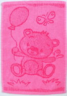 Profod Baby towel Bear pink 30×50 cm - Children's Bath Towel