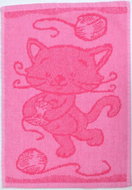 Profod Baby towel Cat pink 30×50 cm - Children's Bath Towel