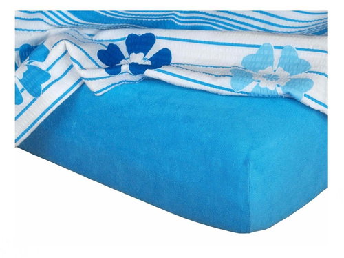 Dadka Terry sheet denim 90×200×15 cm - Bedsheet - Main image