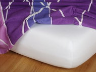 Dadka Jersey prostěradlo bílé 100×200×20 cm - Prostěradlo