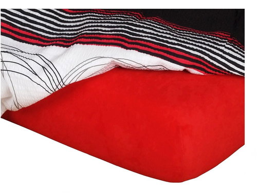 Dadka Jersey bed sheet red 90×200×18 cm - Bedsheet - Main image