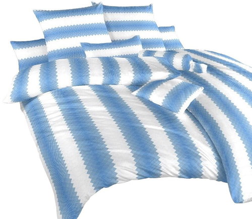 Dadka Linen cotton Snake blue 140×200, 70×90 cm - Bed Linen - Main image