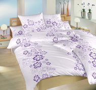Dadka Povlečení bavlna Ibišek fialový 140×200, 70×90 cm - Povlečení