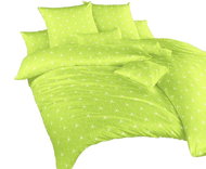 Dadka Povlečení bavlna Krystal bílý na kiwi 220×200 cm povlak - Povlečení