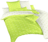 Dadka Povlečení bavlna Krystal bílý/kiwi DUO 140×200, 70×90 cm - Povlečení