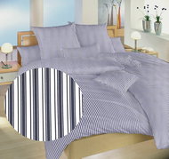 Dadka Povlečení bavlna Proužky modré 140×200, 70×90 cm - Povlečení