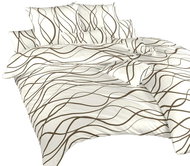 DADKA Waves brown on banana 140 × 200 cm - Bed Linen